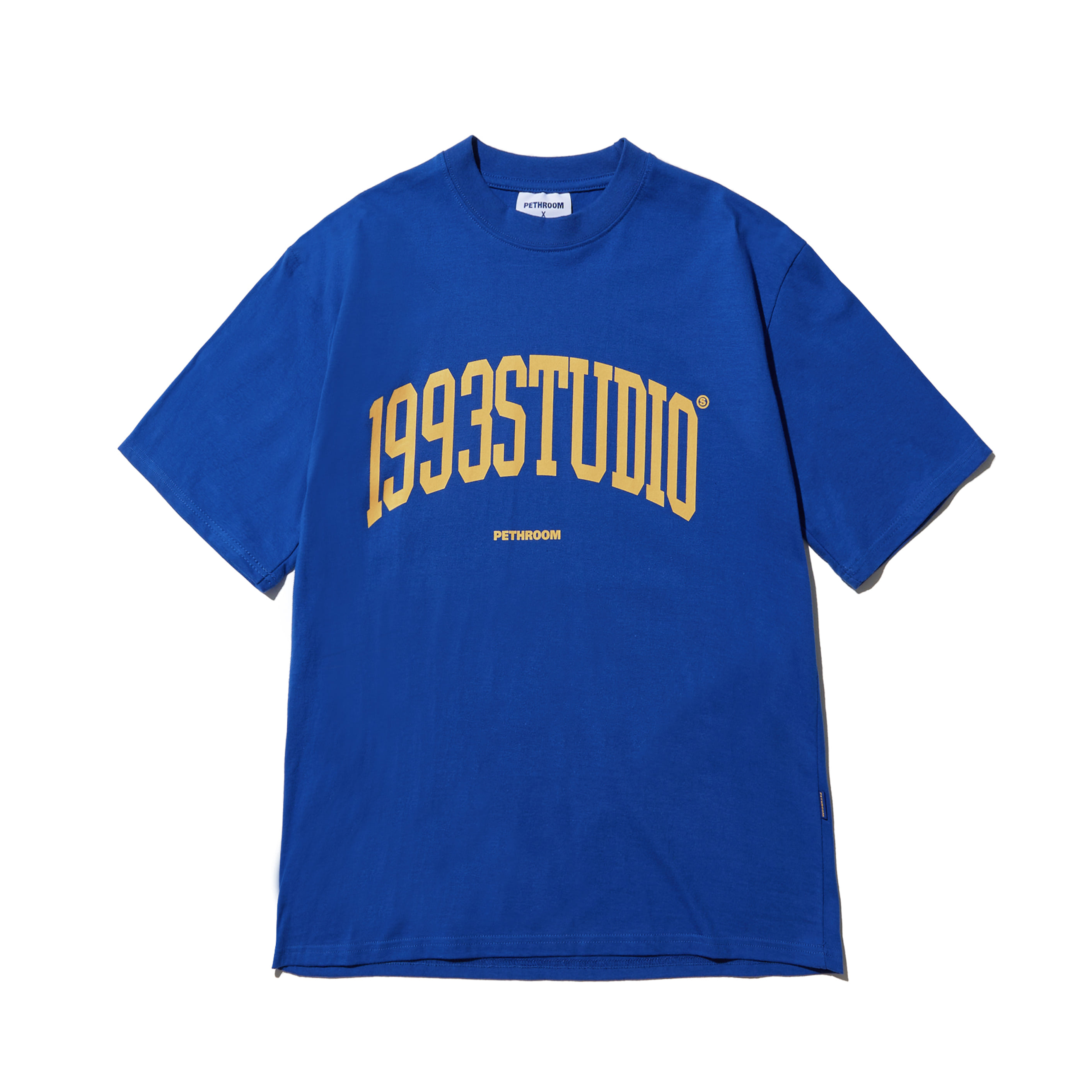 [1993스튜디오X페스룸] 바시티 아치 로고 티셔츠_블루